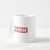 Mug classique bloc rouge Take A Break (Devant gauche)