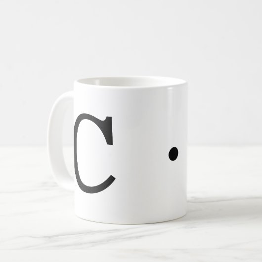Mug classique C initial, 11 oz (Devant gauche)