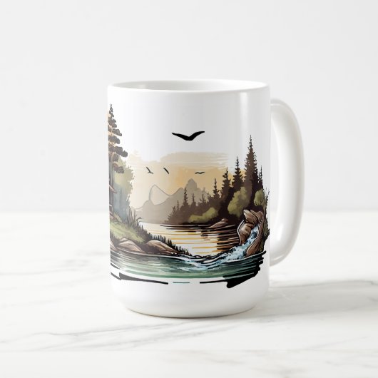 Mug classique cabine série 15 oz (Devant droit)