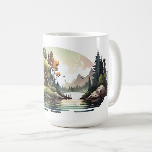 Mug classique cabine série 15 oz (Devant droit)