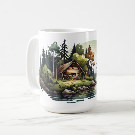 Mug classique cabine série 15 oz (Devant gauche)