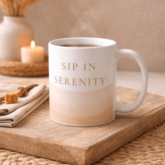 Mug Classique Calme Rivage Champagne, 330 ml