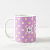 Mug Classique Chaîne de Marguerites Roses (Gauche)