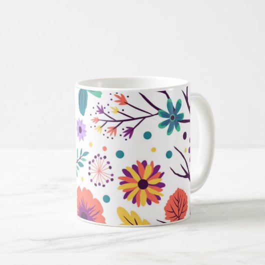 Mug classique composition florale (Devant droit)