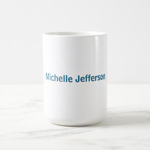 Mug Classique Créatif Tendance Blanc Bleu Océan