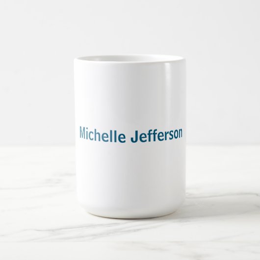 Mug Classique Créatif Tendance Blanc Bleu Océan (Centre)