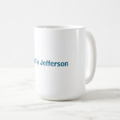 Mug Classique Créatif Tendance Blanc Bleu Océan (Devant droit)