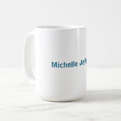 Mug Classique Créatif Tendance Blanc Bleu Océan (Devant gauche)