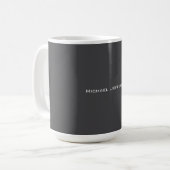 Mug Classique Créatif Tendance Gris foncé & Blanc (Devant gauche)
