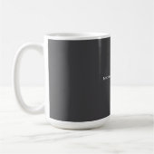 Mug Classique Créatif Tendance Gris foncé & Blanc (Gauche)