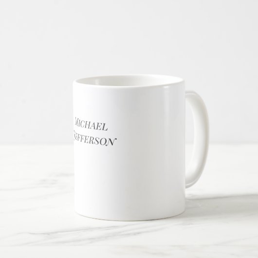 Mug Classique Créatif tendance Noir & Blanc (Devant droit)