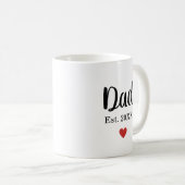 Mug Classique Cute Papa Etabli Année Coeur Moderne (Devant droit)