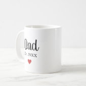 Mug Classique Cute Papa Etabli Année Coeur Moderne (Devant gauche)
