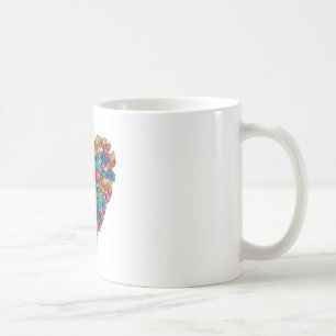 Mug Classique d'Art de Coeur Coloré de la Saint-Va