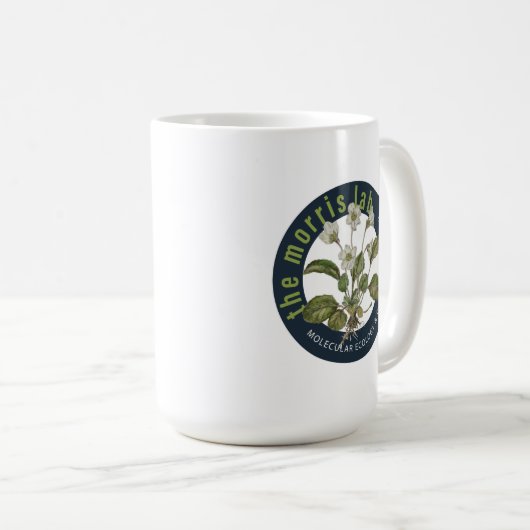 Mug classique de 15 oz avec logo Morris Lab (Devant droit)