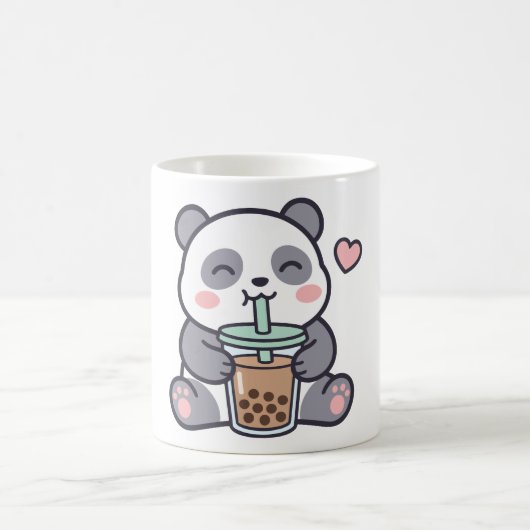 Mug Classique de Bubble Tea au Panda Mignon (Centre)