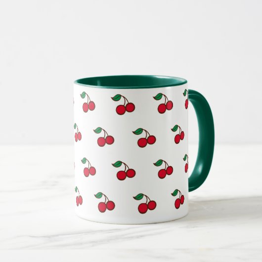 Mug classique de café cerise (Devant droit)