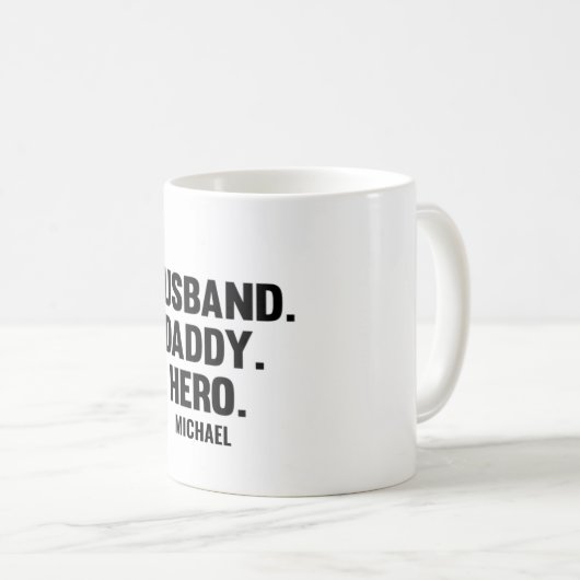 Mug classique de Fête des pères personnalisée (Devant droit)