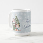 Mug classique de la famille de Noël (Devant gauche)