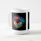 Mug classique de l'oeil psychédélique, 15 oz (Devant gauche)