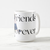 Mug Classique de Style Anime 'Amis pour Toujours' (Devant droit)
