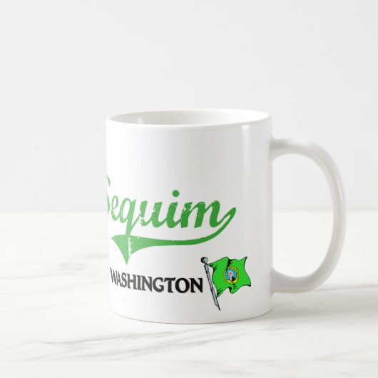 Mug Classique de ville de Sequim Washington (Droite)