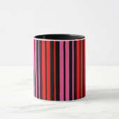 Mug Classique design à rayures verticales rouge noir e (Centre)
