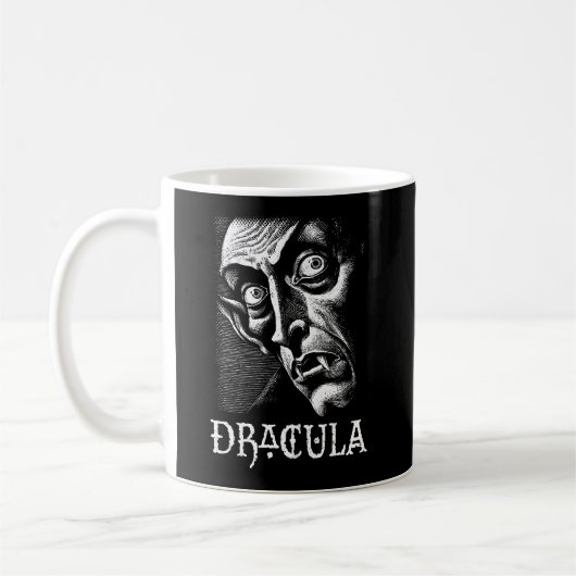 Mug Classique Dracula Vampire gothique Vintage Hallowe (Gauche)