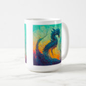 Mug classique Dragon Bleu, 15 oz (Devant droit)