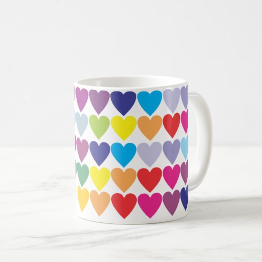 Mug Classique du coeur romantique (Devant droit)