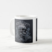 Mug classique du crâne orné, 11 oz (Devant gauche)