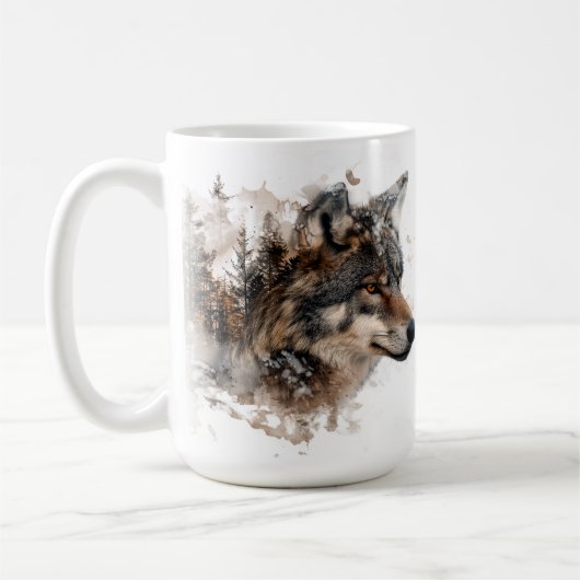 Mug classique du loup hypnotisant (Gauche)