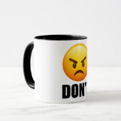 Mug Classique Emoji Colère NE FAIS PAS (Devant gauche)