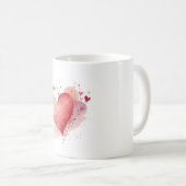Mug Classique en Aquarelle avec Nom de Couple Pers (Devant droit)