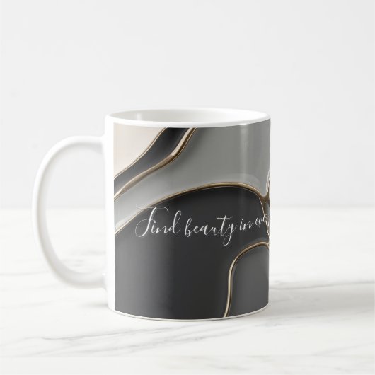Mug classique en graphisme abstrait (Gauche)