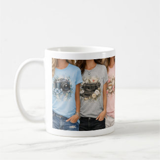 Mug Classique Fille Graphique Floral Vintage, 11 o