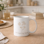 Mug classique Fleurs Taupe Brumeux, 11 oz