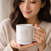 Mug classique Fleurs Taupe Brumeux, 11 oz
