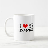 Mug Classique "j'aime ma" conception supra (Gauche)