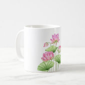Mug Classique Jetable avec Esthétique de Lotus à l (Devant gauche)