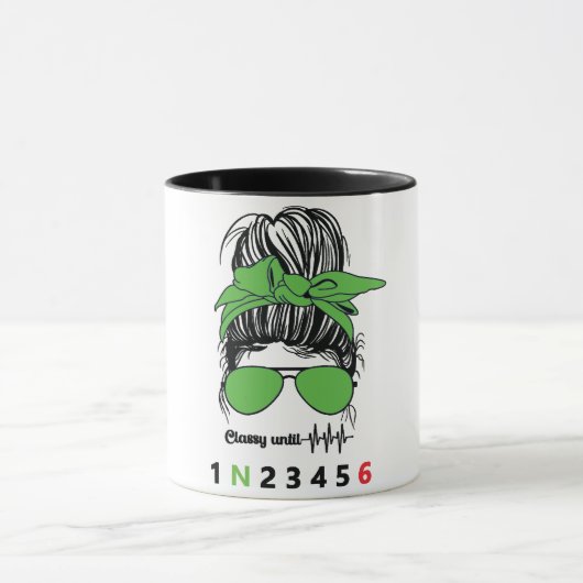 Mug Classique jusqu'à... Funny Motorcycle (Centre)