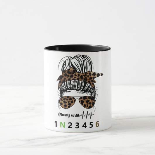 Mug Classique jusqu'à... Funny Motorcycle (Centre)