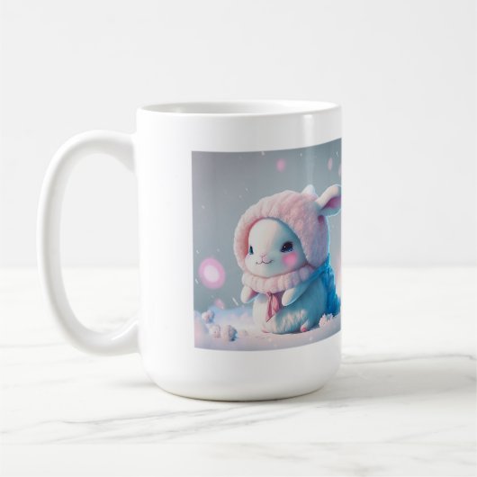 Mug classique lapin d'hiver, 15 oz (Gauche)
