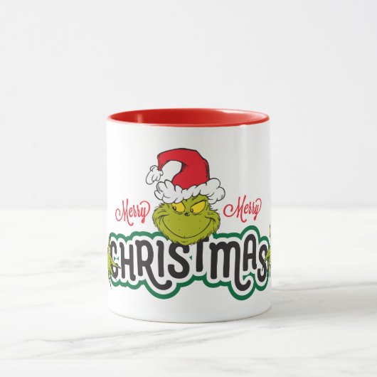 Mug Classique Le Grinch | Joyeux Joyeux Noël (Centre)