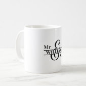 Mug classique Mariage monogramme (Devant gauche)