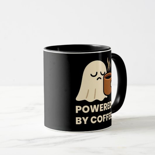 Mug classique mignonne Sleepy Ghost avec café (Devant droit)