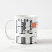 Mug classique moderne chic plaqué noir et blanc (Gauche)