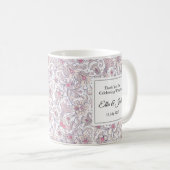 Mug Classique Monogramme à l'Arabesque Florale (Devant droit)