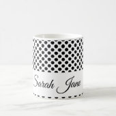 Mug classique monogrammed pois noir et blanc (Centre)