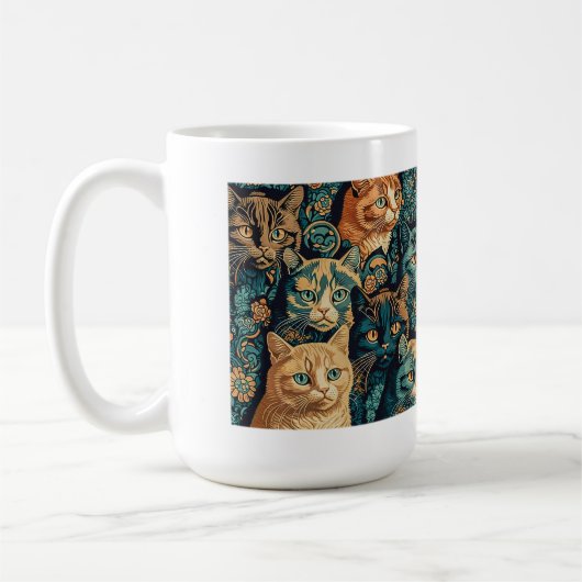 Mug classique Motif de chat, 15 oz (Gauche)